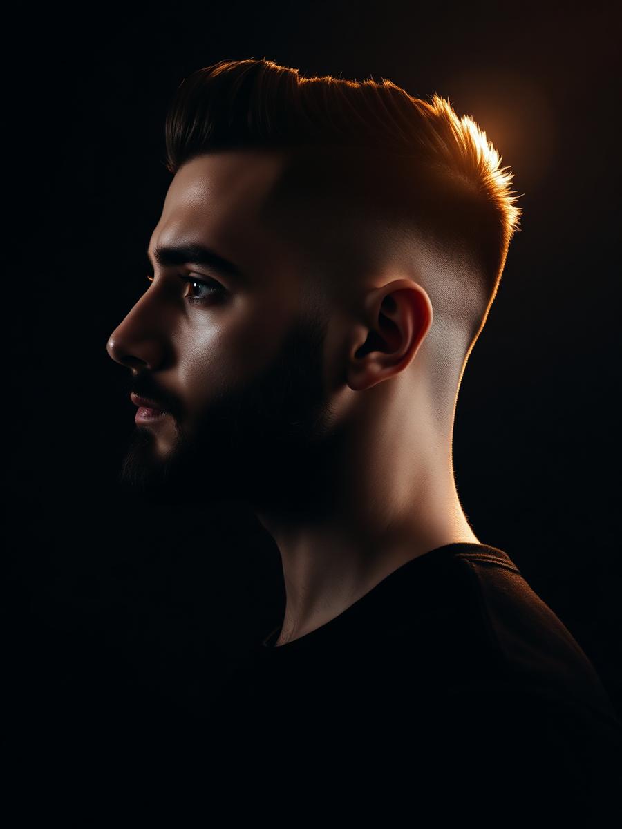 Sharp fade with styled top