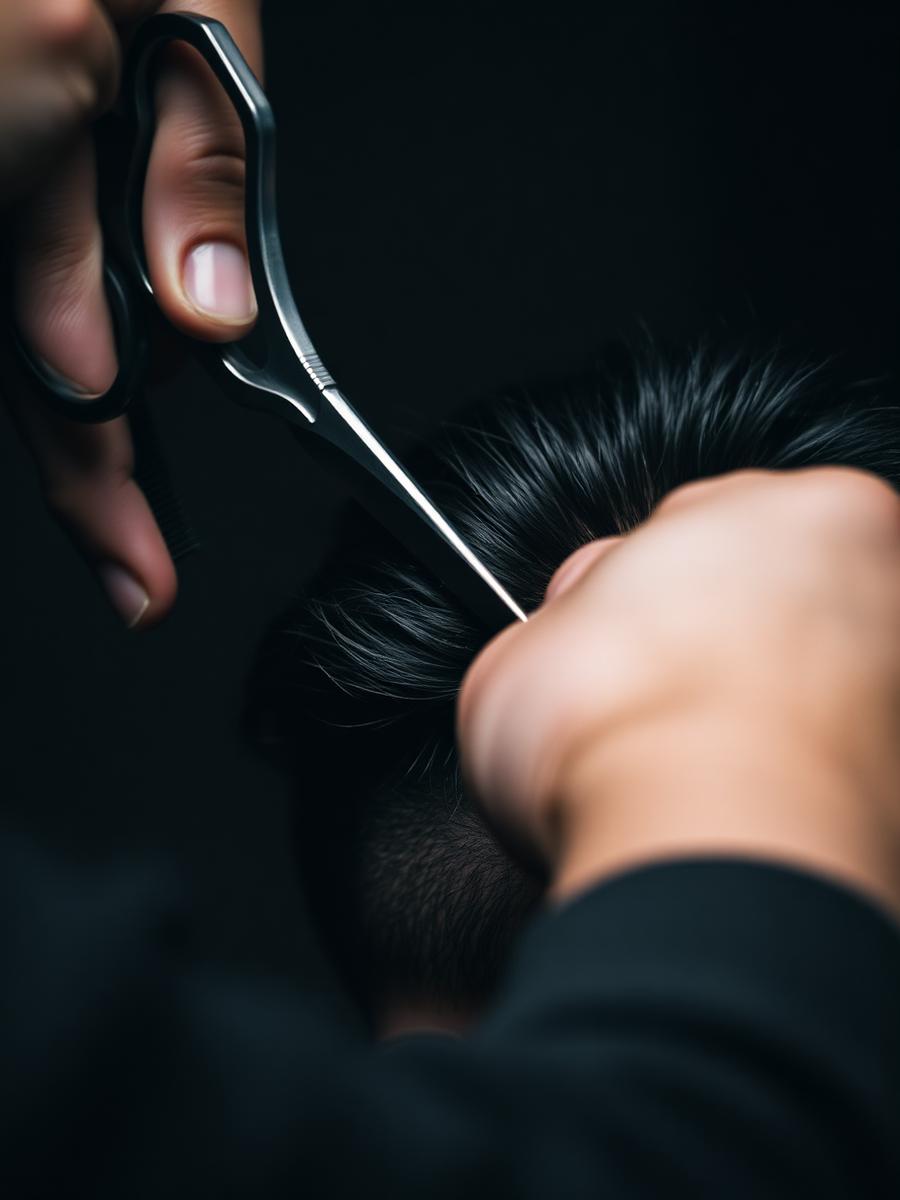 Scissor work over comb